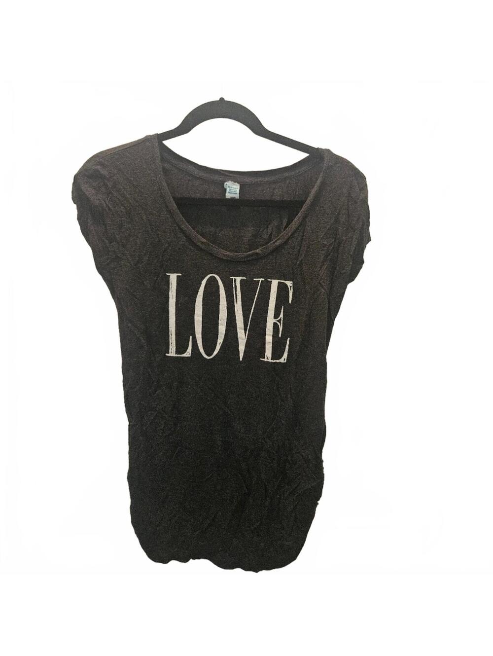 Old Navy Maternity Black LOVE T-Shirt Size S/P